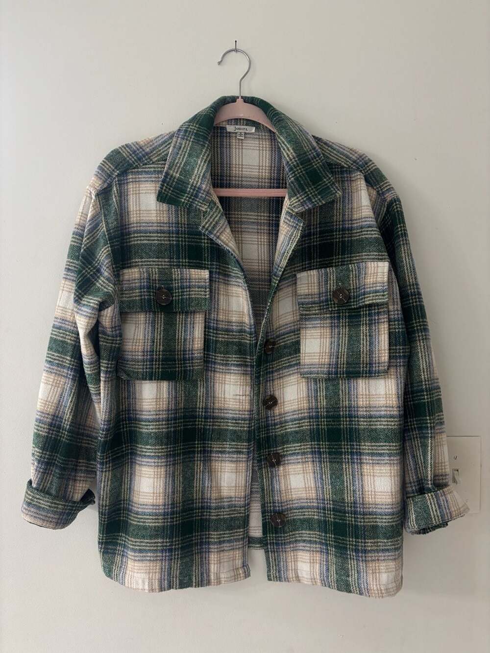 Jodifl Fall green plaid shacket